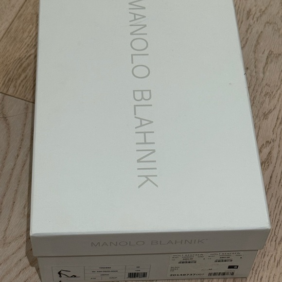 Manolo Blahnik Tan Brown Leather Heel Sandals - Picture 8 of 8